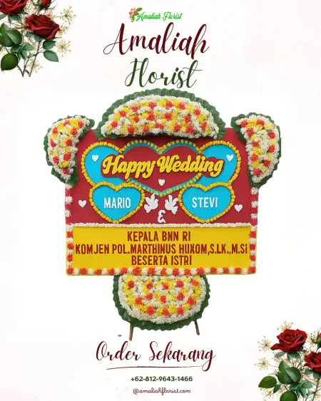 Papan Bunga Pernikahan Bobang